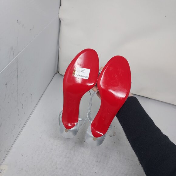 CHRISTIAN LOUBOUTIN Rosalie Strass Silver Strappy Heel Sandal - Picture 2 of 12